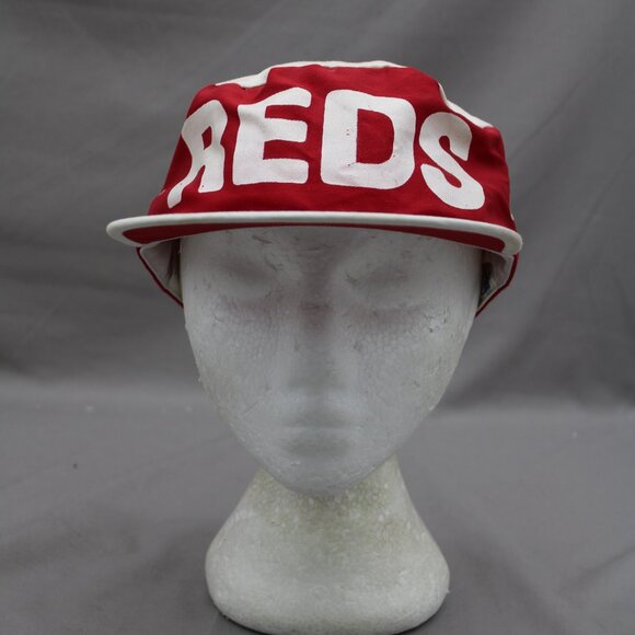 Cincinnati Reds Hat (VTG) - All Over Print by Midway - Adult Stretch Fit - Picture 3 of 10